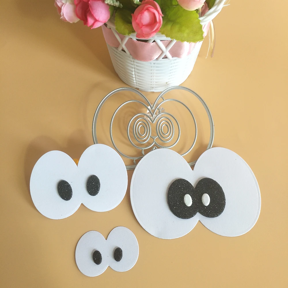 

New 3-layer animal eyes cutting dies DIY scrapbook, embossed card making, photo album decoration, handmade craft