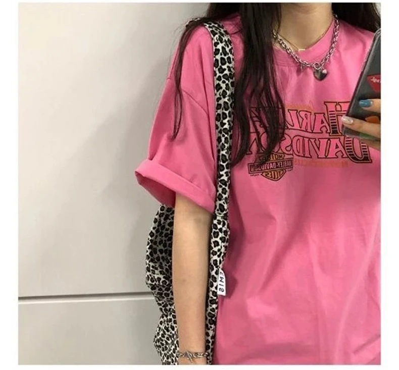 4 Sizes M-2xl Causal Loose All Match Fashion Basic Cute Letter Printed Short Sleeve Women Top Woman T-shirts | Женская одежда