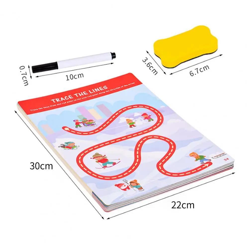 

Children Kids Pen Control Training Card Fine Movement Teaching Early Learning