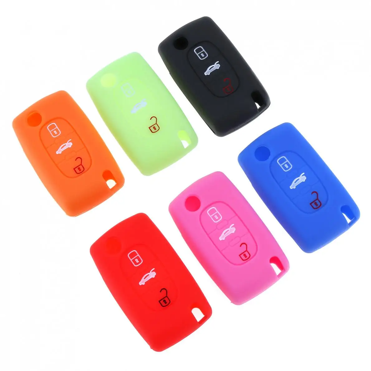 Силиконовый 3 кнопки Складной автомобильный чехол для ключей Citroen C2 C3 C4 и Picasso Xsara C5