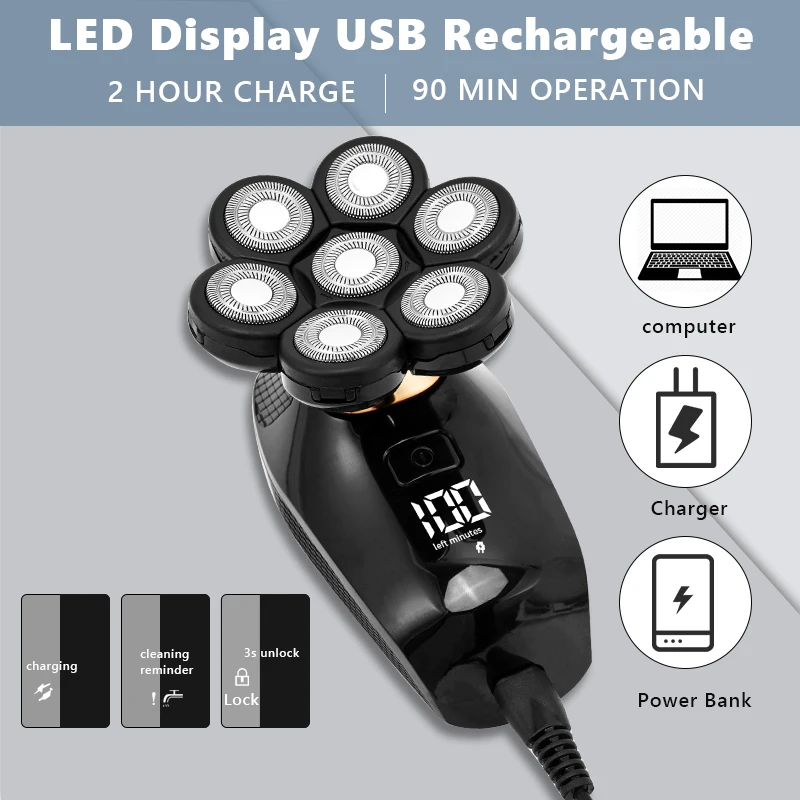 Новинка Бритва для мужчин 7D независимая 7 резак плавающая головка