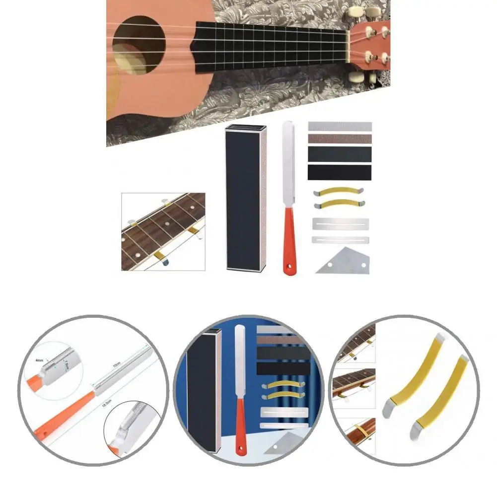 

Guitar Leveling Set Multipurpose Guitar Luthier Tool Kit Included File Fingerboard Guitar Leveling Kit Helpful