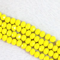 lemon yellow glass 2x3 3x4 4x6 6x8mm crystal beads rondelle faceted tassel earrings sewing bow knot jewelry findings accessories