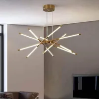 Nordic LED Pendant Lamps for Home Living Room Dining Kitchen Bedroom Modern Frame Loft Pendant Lights Indoor Lighting Fixtures