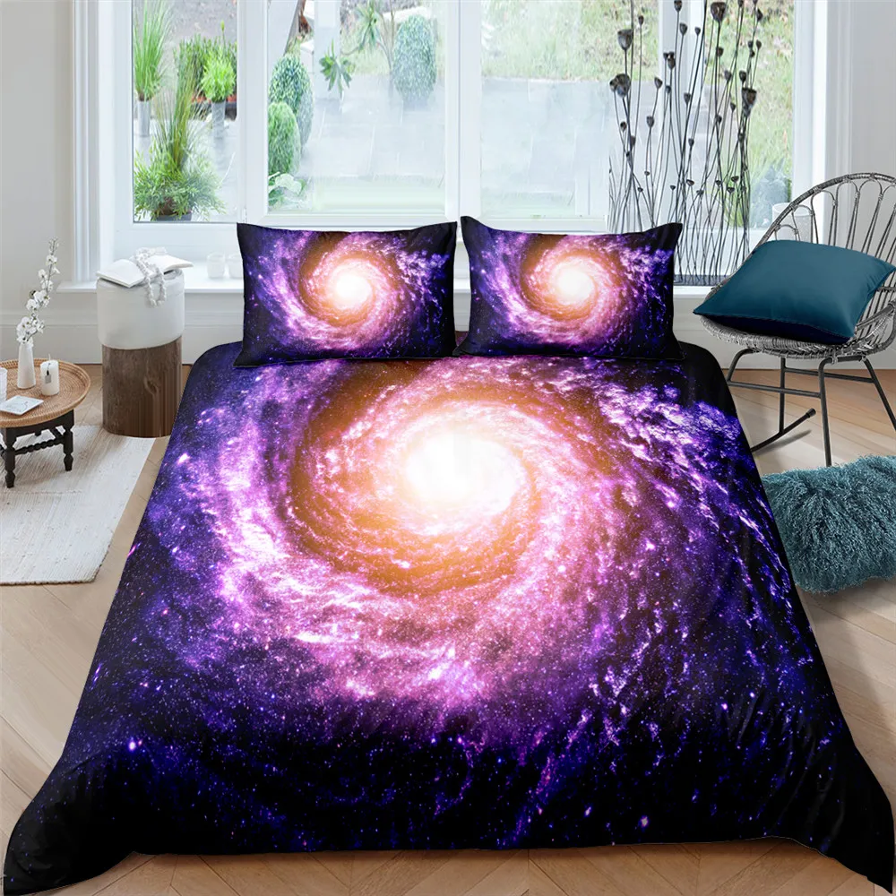 

3D Starry Bedding Sets Double Queen King Duvet Cover Set Quilt Cover 2/3Pcs Home Textile Polyester Bed Set
