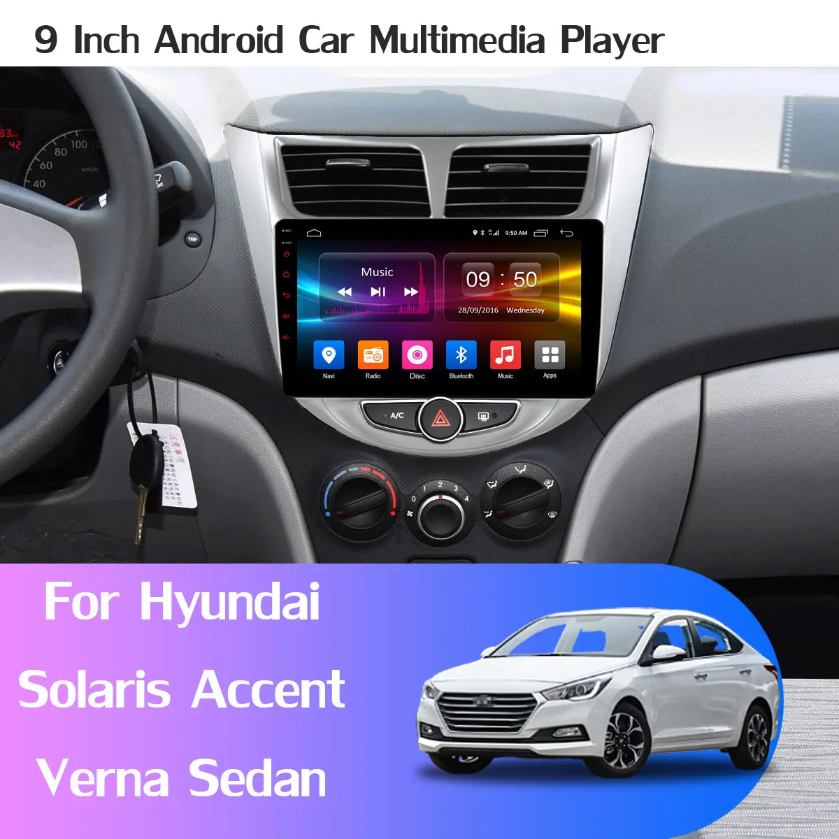 Android 10 1280x720P PX6 4 + 64 ГБ для Hyundai Solaris 1 Verna Accent I25 2010-2016 HDMI 4G LTE Wi-Fi GPS радио панорамная