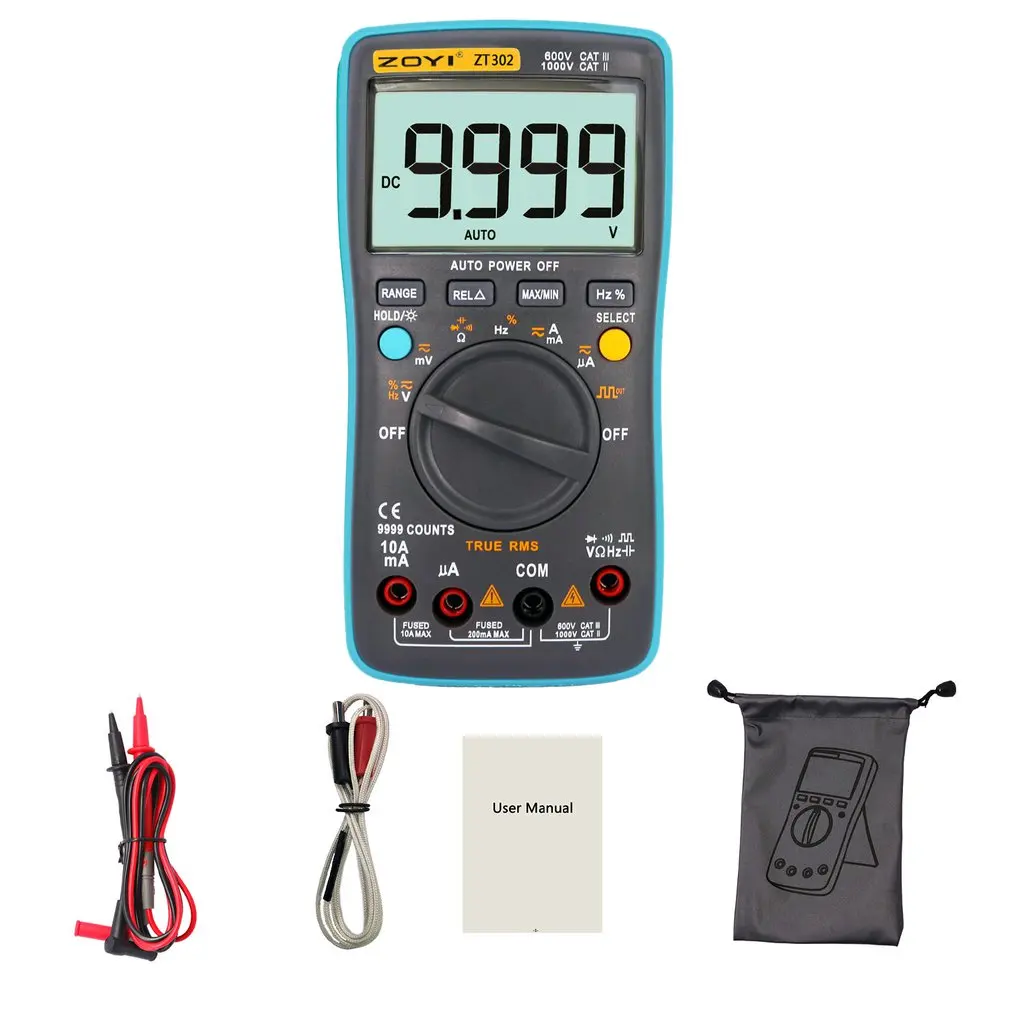 

ZT302 Instrumentation High-precision Automatic/manual Range Digital Multimeter Mini Multimeter Universal Tester