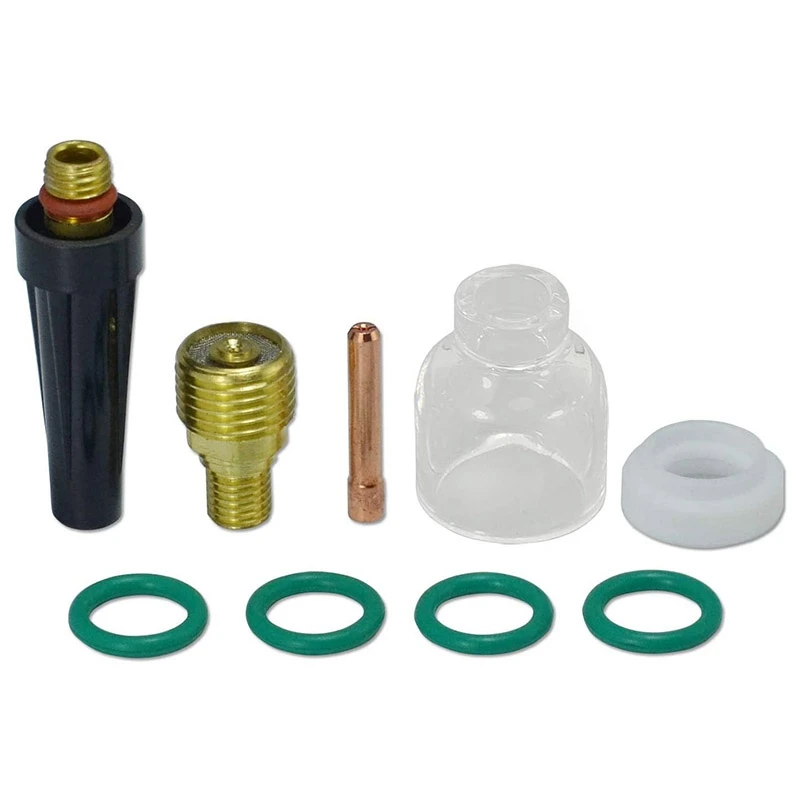 

TIG Gas Lens Collet Body 45V42 13N21 & Pyrex Cup 5 598882 Assorted Size Kit for DB SR WP 9 20 25 TIG Welding Torch 9Pcs