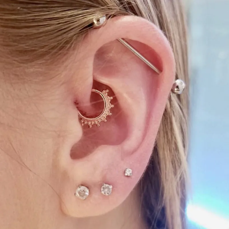 

Zircon Ear Stud Earrings New Simple Fashion Jewelry for Women