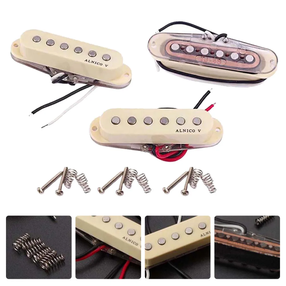 

3pcs Single Coil Guitar Bridge Neck Guitar Pickup Set Guitar Accessories