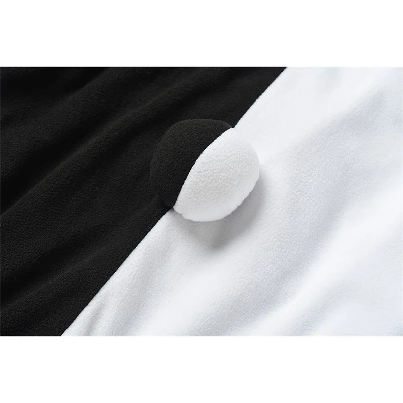 YESKIGU Monokuma Kigurumis Pajama Women Onesie Anime Bear Jumpsuit Black White Couples Pajamas Men Halloween Party Pyjamas |