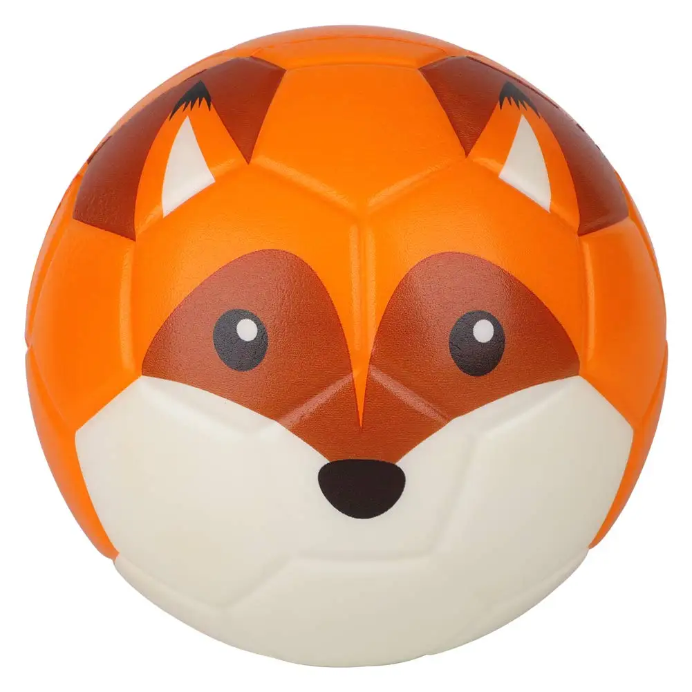 

6 Inch Sponge Solid Football PU Fox Pattern Solid Football Toy Children Outdoor Toy Ball