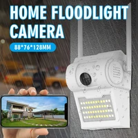 1set ip66 1080p hd wireless floodlight camera 12v2a 160 viewing angle for home security wifi camera 32 white led 16 ir light