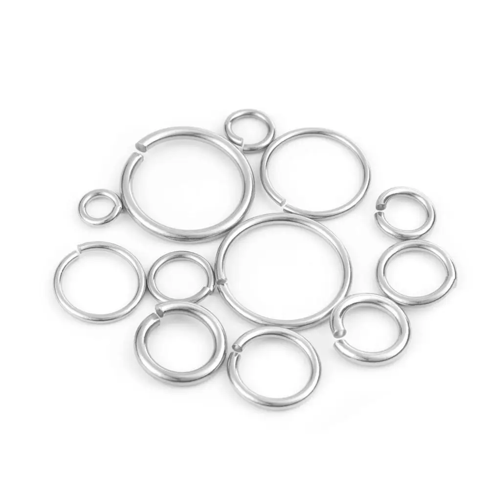 12/15/20/25/30/mm Stainless Steel Connector Split Ring For Necklace Bracelet Jewelry DIY Making Accessories Jump | Украшения и