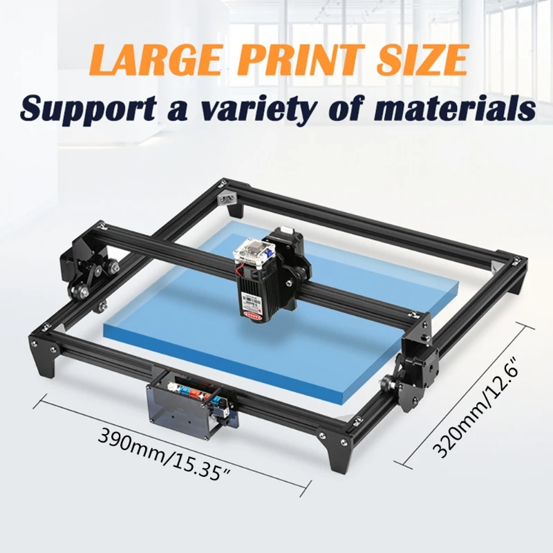 

Twotrees Totem Desktop Laser- Engraver Fixed-Lens 2500m/w 5500m/w 39x32cm CNC