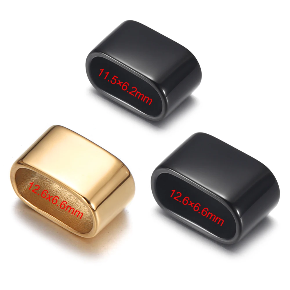 Бусины-слайдеры из нержавеющей стали с большим отверстием для браслетов