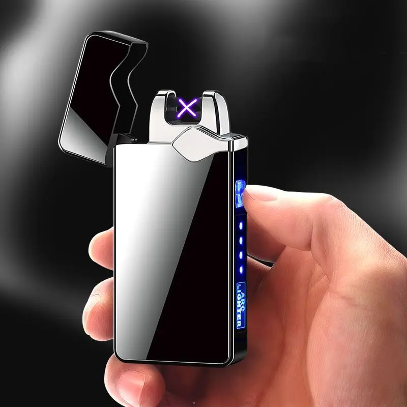 Металлический Usb зарядка дуговой плазмы Электрический Импульсный Зажигалка электронные гаджеты для мужчин Рождественский подарок