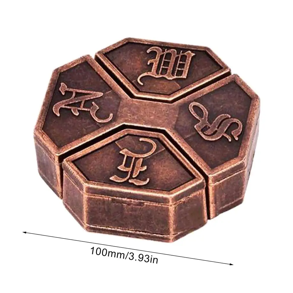 

Adult Gift Intelligence Vintage Metal Brain Teaser Box Lock Classroom Educational Toy Children School Magic Funny Game Mind wood