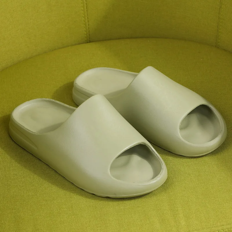 

Men And Women Couple Thicken Summer Slippers Female Solid Color Home Indoor Shoes Serrated Edge Breathable Flip Flops