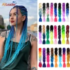 Alileader синтетические косы Джамбо Омбре прямые плетеные волосы предварительно растягивающиеся синтетические волосы для плетения 100 г белые плетеные волосы