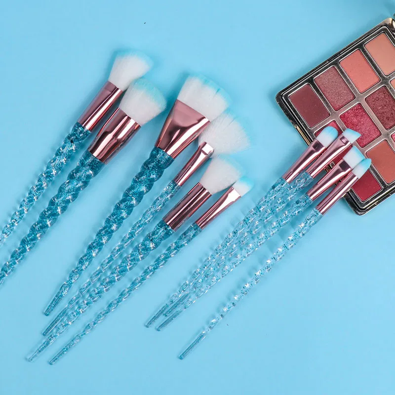 Новинка 10 шт. Единорог макияж кисти набор профессиональных с украшением в виде