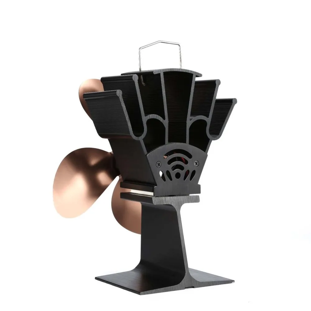 4 лопасти Тепловая плита вентилятор домашняя Бесшумная Печь Ультра тихий