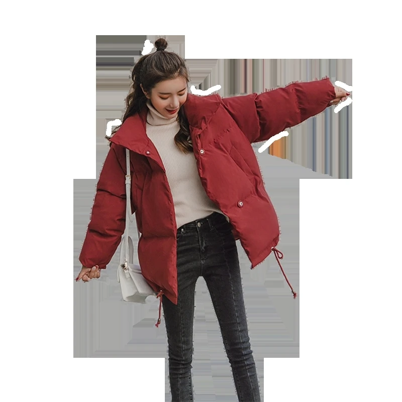 Зимние Модные женские куртки короткие дизайнерские милые хлопковые осенние
