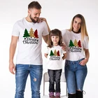 Рождественская футболка, одинаковые наряды для семьи, одежда для мамы, папы и меня, одежда для мамы, отца, дочери, сына, ребенка, ребенка, хлопковая с коротким рукавом