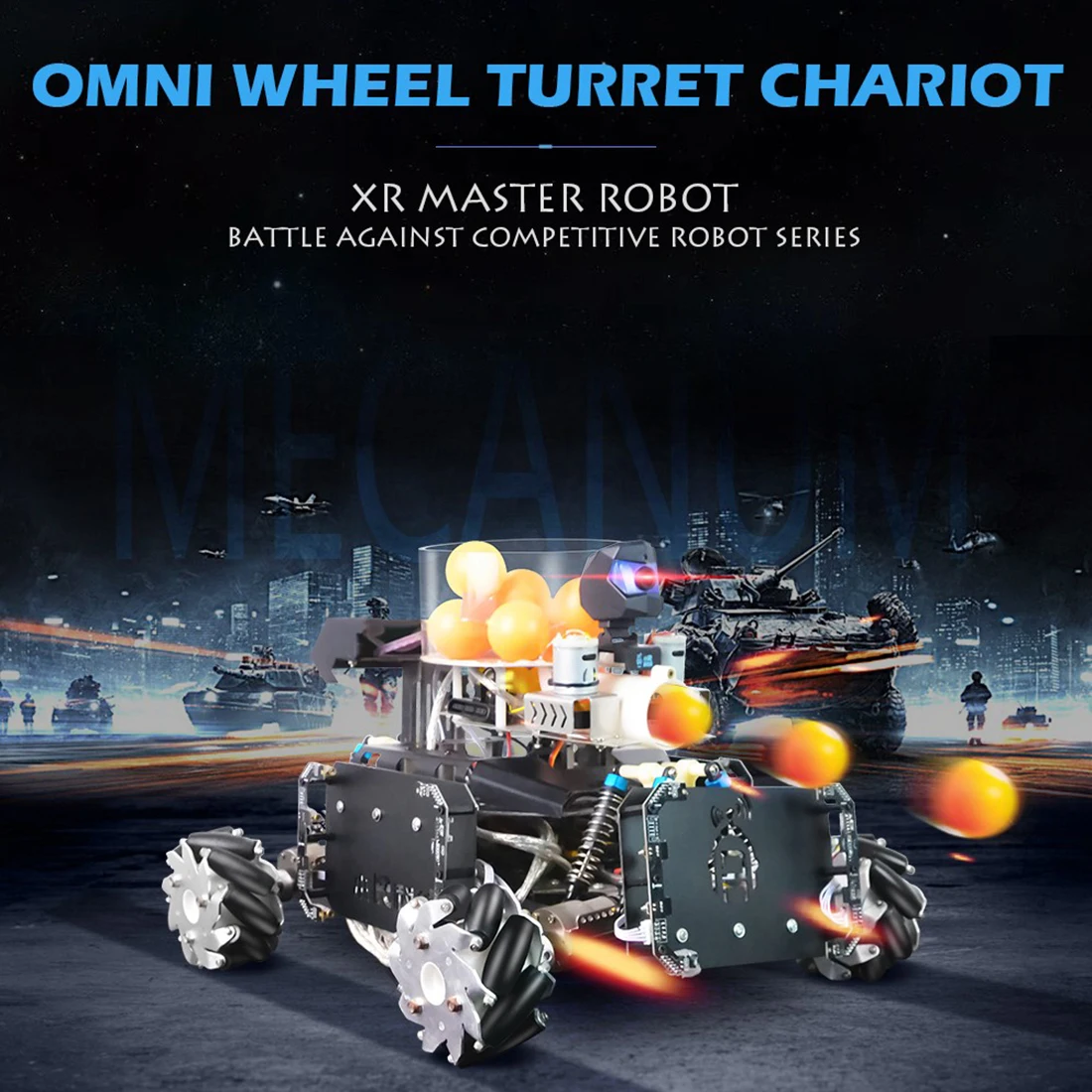 Новый горячий DIY паровой Omni Wheel Turret Chariot VR видео контроль XR Master Robot для STM32 - Black EU Plug |