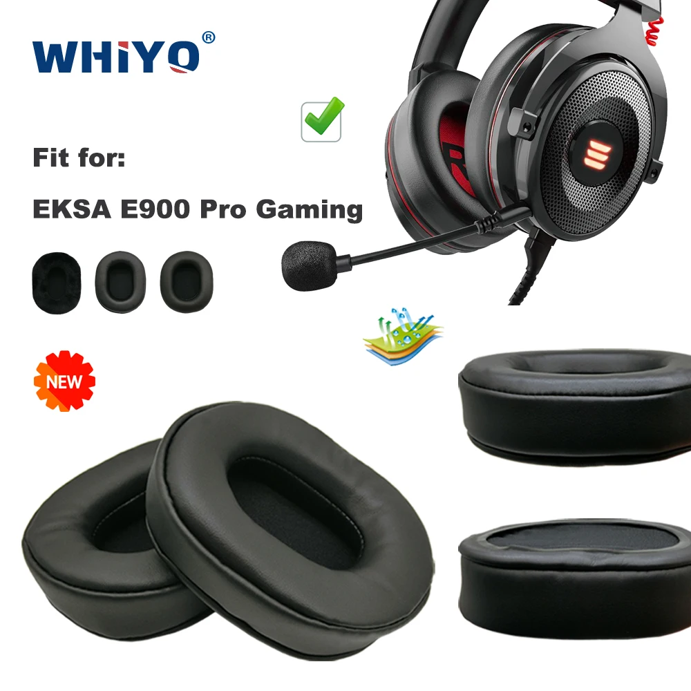 

Replacement Ear Pads for EKSA E900 Pro Gaming Headset Parts Leather Cushion Velvet Earmuff Earphone Sleeve Cover