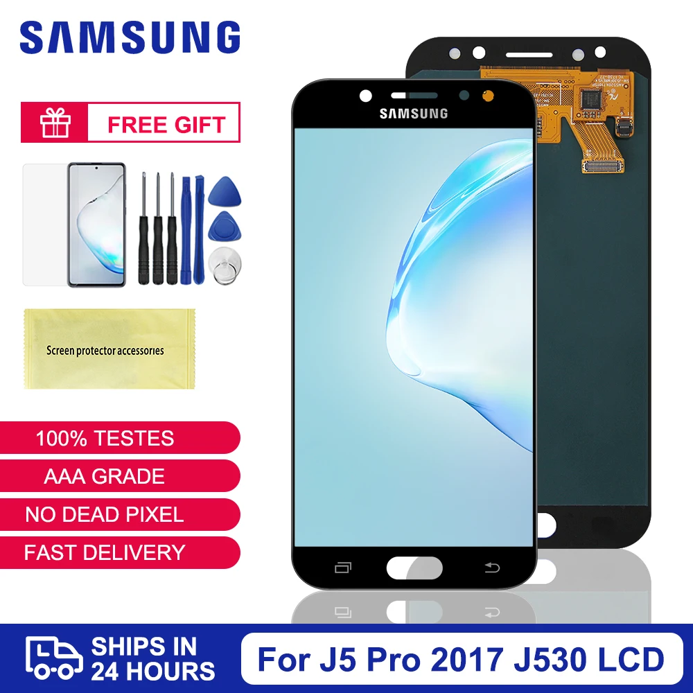 

ЖК-дисплей Super Amoled для Samsung Galaxy J5 2017, сенсорный ЖК-экран J530, J530F Sm-J530FM, экран дисплея для Samsung J5 Pro 2017, экран
