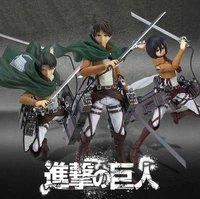 15cm attack on titan levi rivaille rival mikasa ackerman eren jaeger action figure toys doll christmas gift with box