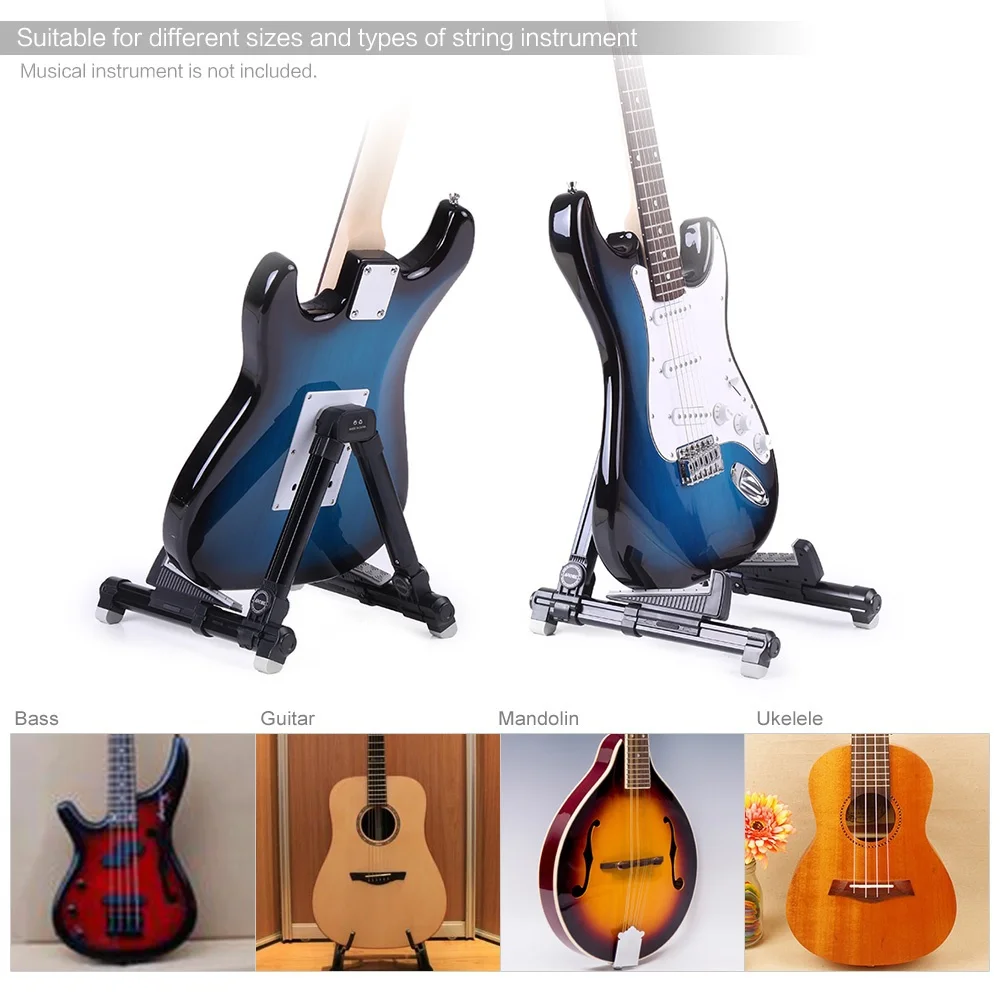 naomi ags 08 elektrische gitarre stehen folding einstellbare gitarre stehen aluminium legierung a rahmen ständer silber gitarre axxessories neue