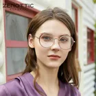 ZENOTTIC металлическая оправа для очков Для женщин мужские негабаритные круглые очки по рецепту, оптическая оправа для очков при близорукости