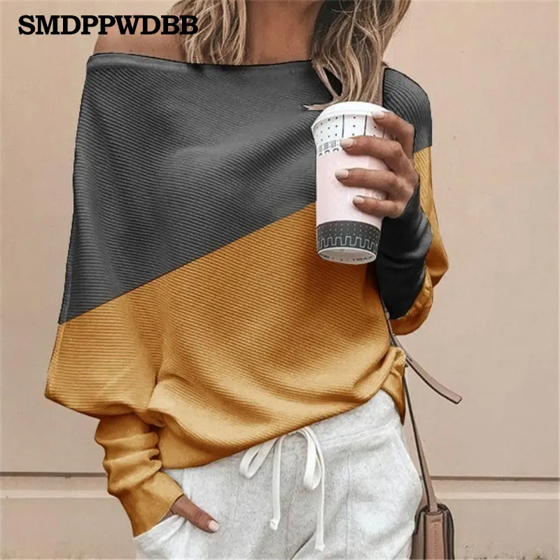 Женская футболка с открытыми плечами вырезом лодочкой сексуальный топ цветные