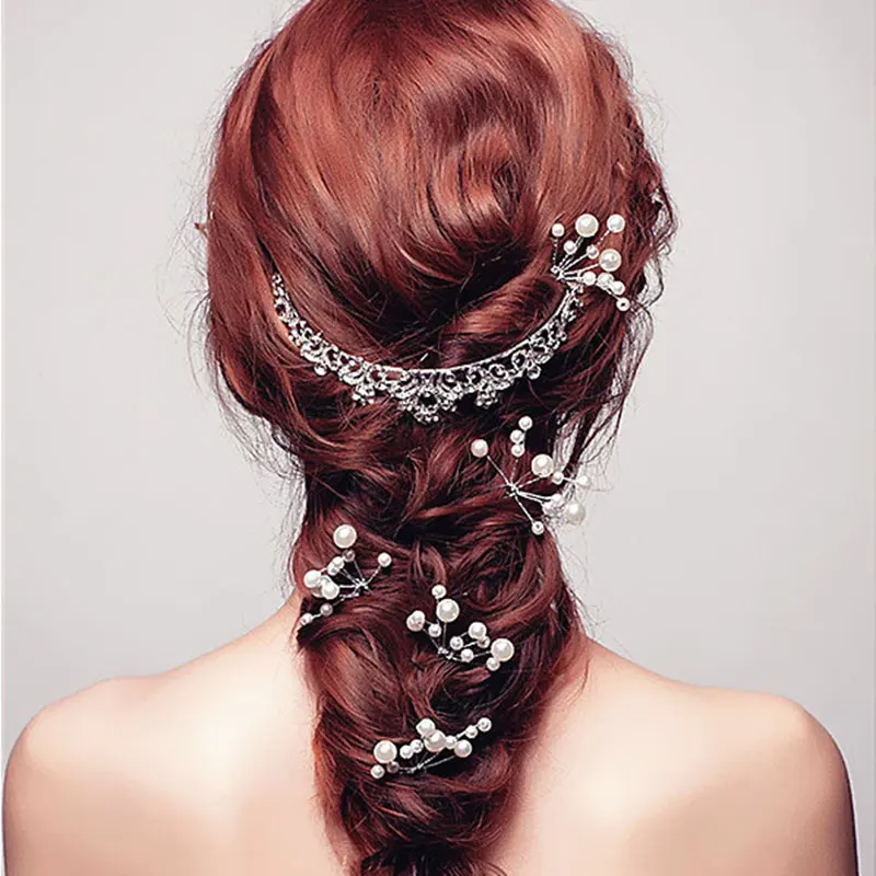 2020 Свадебная вечеринка ручной работы с жемчугом и украшениями в виде кристаллов