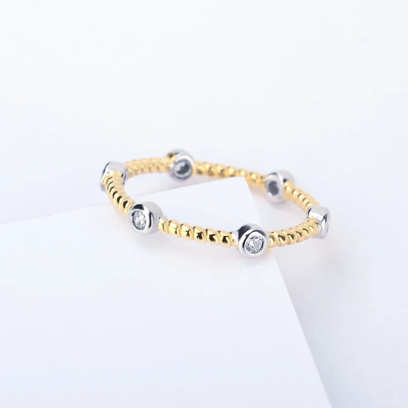 Женские свадебные кольца CLUCI из 100% настоящего серебра 925 пробы с Белым Круглым