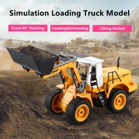 120 four wheel manual bulldozer construction vehicle front 60%c2%b0 steering liftremovable bucket children toy loading truck model