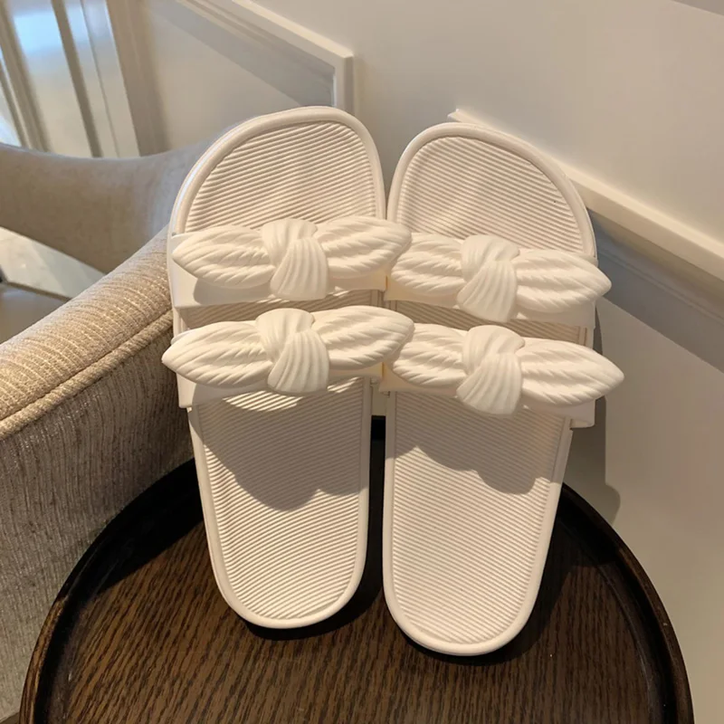 

Summer Fashion Women's Shoes Bowknot Slippers Outdoor Ladies Sweet Girls Soft Bottom Home Sandals Slippers For Female