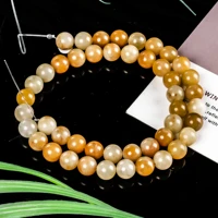 natural stone beads 8mm old yellow jade loose beads fit for diy jewelry making bracelet necklace women amulet accessories