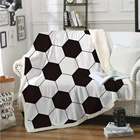 Новый 3D печатных БаскетболФутболТеннис подстежка на искусственном меху, Одеяло; Сезон Зима; Бархатные тёплая простыня мультфильм офисное одеяло для короткого сна Одеяло 004