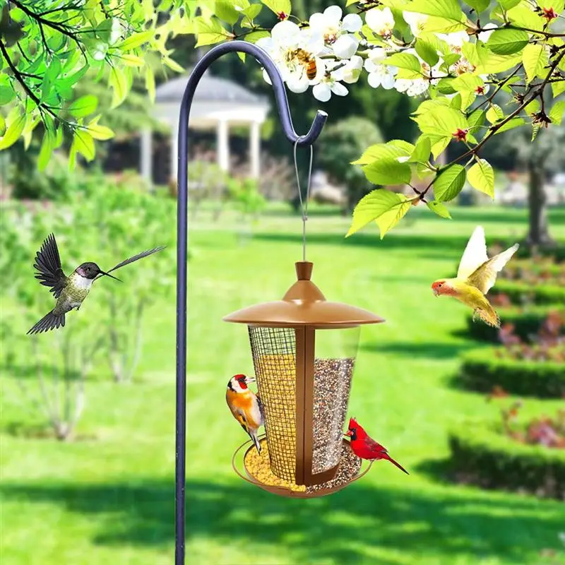 

Wild Bird Feeder 2-in-1 Hanging Bird Seed Feeder Cup Refillable Practical Feeding Tool Garden Yard Decor Outdoor Pet Supplier