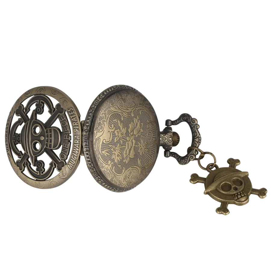 Полые пиратские часы Luffy цельные кварцевые карманные ожерелье уникальный