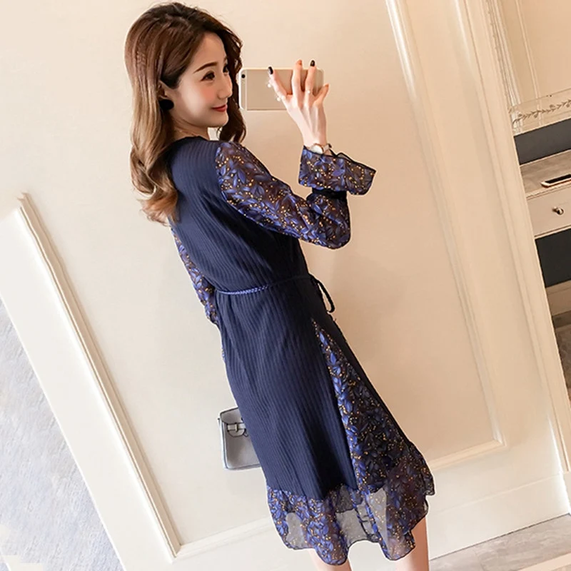 Горячая Распродажа платья для беременных платье кормящих Осень-зима матерей |