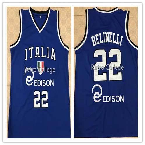 

#22 Marco Belinelli ITALY EUROBASKET TRIKOT CAMISETA CANOTTA Basketball Jersey Stitched Custom Any Number Name jerseys