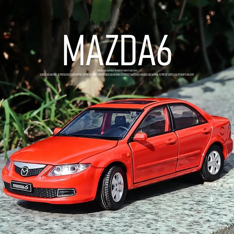 1:32 MAZDA 6 Classic Car Alloy Car Model Diecasts Metal Toy Vehicles Car Model High Simulation Sound Light Collection Kids Gift