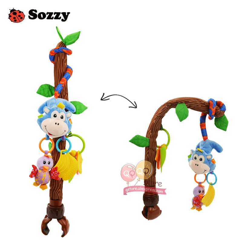 Sozzy Baby плюшевый животный взять длинный мобильный мягкая кровать кроватка погремушка-грызунок игрушки для детей подарок денежная жаба 0-12 месяцев