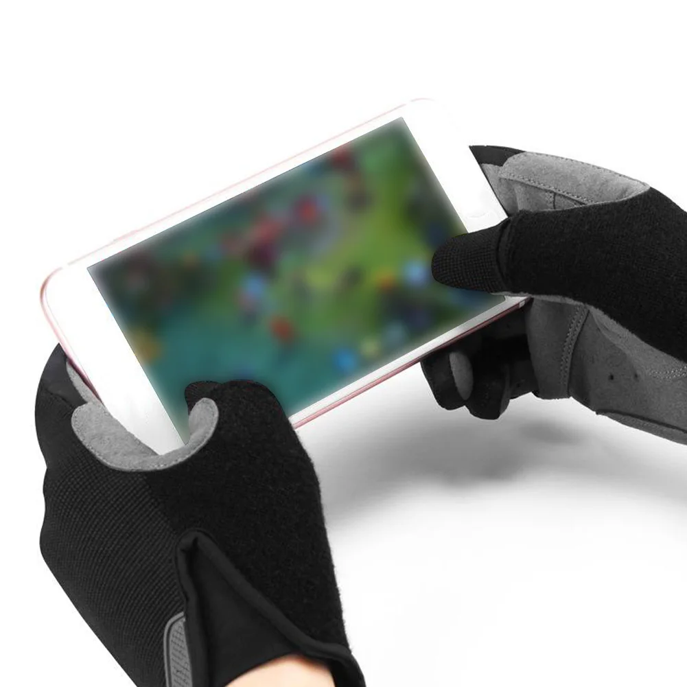 1Pair Windproof Cycling Gloves Winter Thermal Full Finger Touch Screen for Running Autumn Bike Clothing | Спорт и развлечения