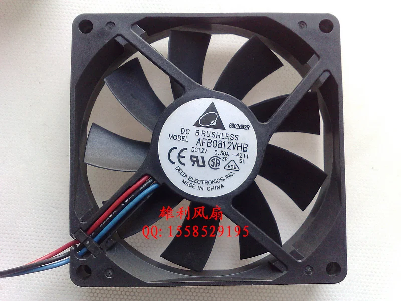 Новый AFB0812VHB 12V 0.30A 8CM 8015 3 защитный охладитель электродвигателя|Вентиляторы и