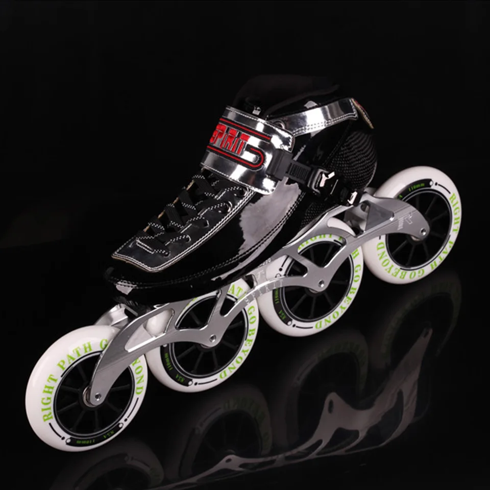 Роликовые коньки SPIRIT Speed 4x90 100 110 мм углеродное волокно профессиональные